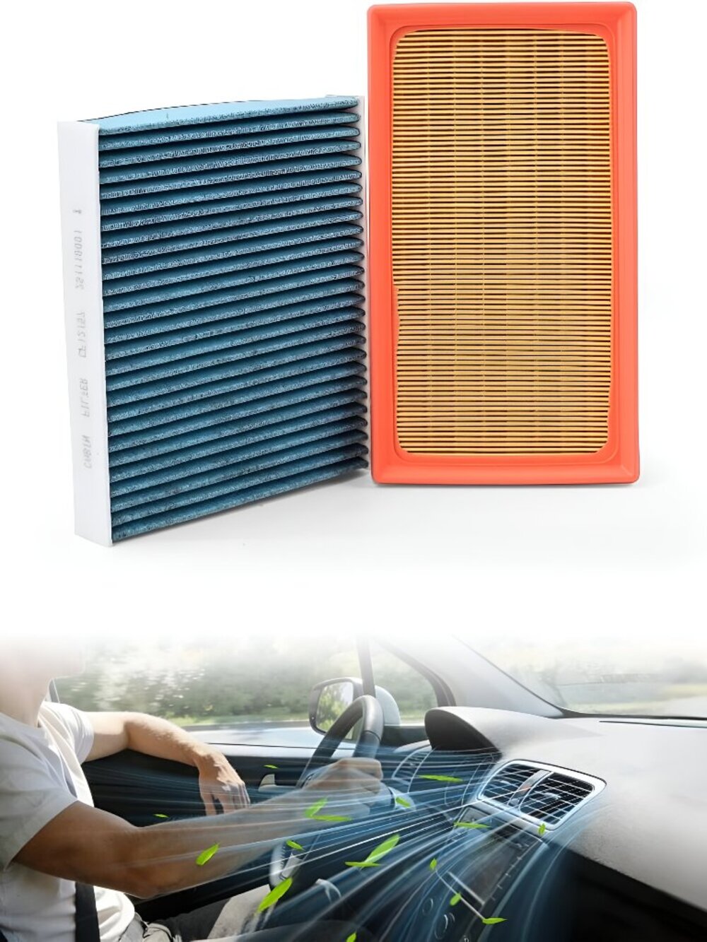 Engine & Carbon Cabin Air Filter for 2.5L Hybrid Camry RAV4 Highlander - D